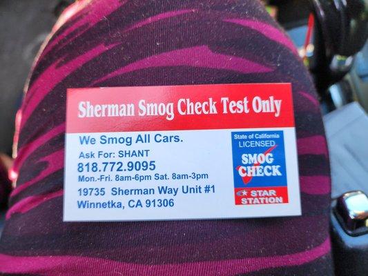 Sherman Smog Check