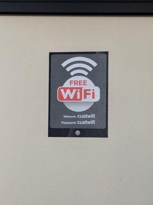 Free customer WiFi while you wait for service.