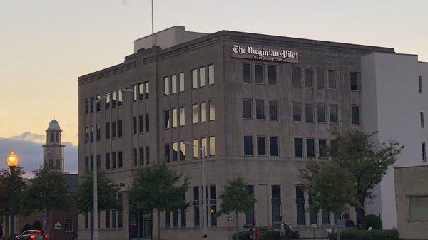 The headquarters of The Virginian-Pilot on Brambleton Avenue in downtown Norfolk.