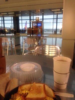 View of airport from dining area