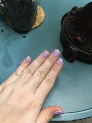 Gel nail in lavender :-)