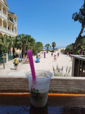 Ocean view from Coco's Beach bar at the end of the boardwalk.