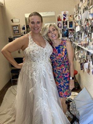 My daughter's beautiful wedding dress! Thanks, Kathy!