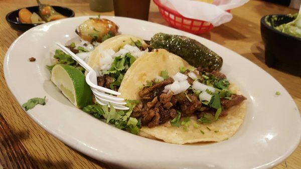 Steak tacos.