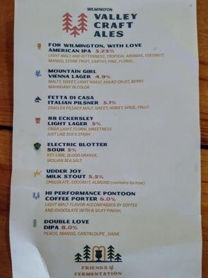 Beer Offerings - Subject to Change