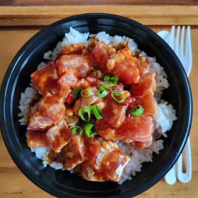 Spicy tuna bowl, tiny for$13.50