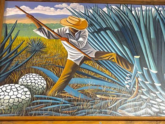 Agave harvest painting