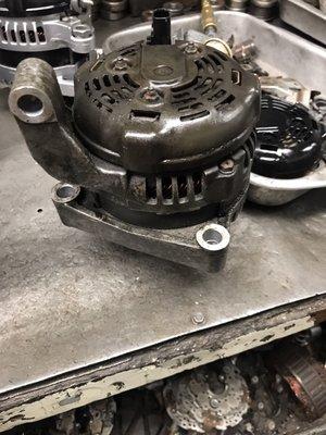 From old, dirty, abused and defective alternator to bright, shiny and fully remanufactured ready to be installed into your vehicle !