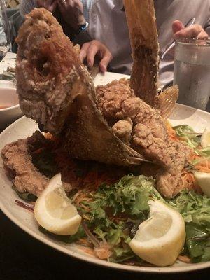 Fried red snapper