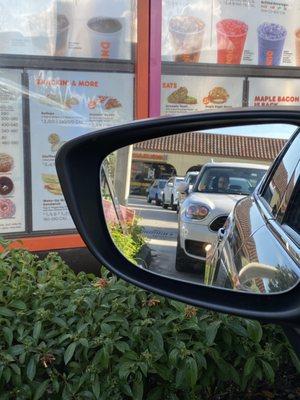 Long line at drive thru. Slow service