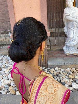 Hair updo by Parul