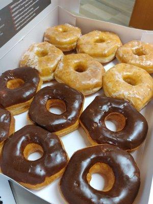 Chocolate & glazed donuts