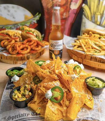 Crispy, cheesy, and loaded with flavor! Pair our loaded nachos with a classic Philly for the ultimate indulgence!