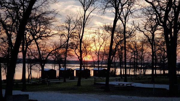 Lake Limestone and cabins