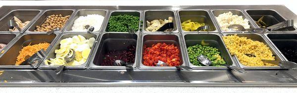 Some of the Fresh Salad Bar Options