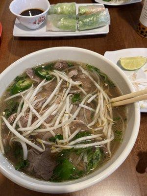 Beef round and brisket combo pho