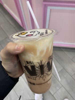 Taro creme milk tea