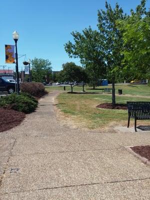 Little River Park facing the library