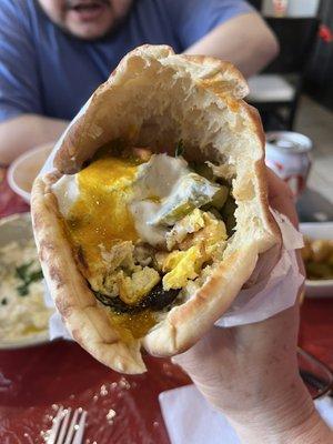 Sabich in a pita