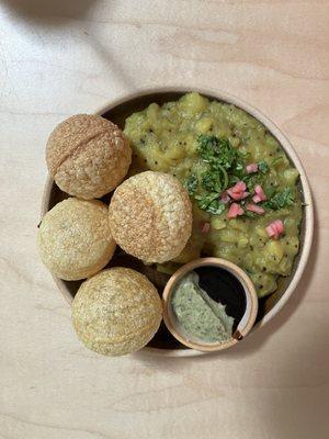 Potato curry poori.