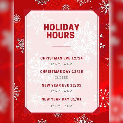 Holiday hours