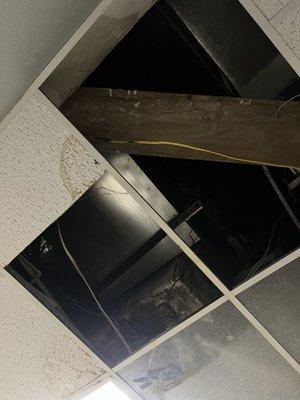 Hole in ceiling