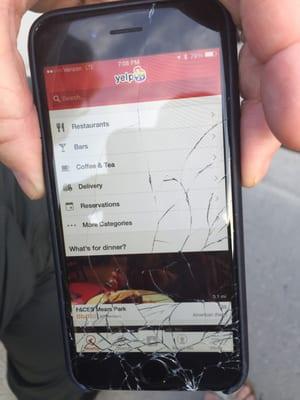 Cracked IPhone 6 screen