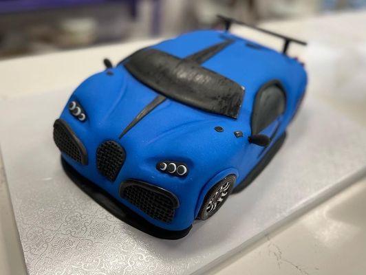 3D Bugatti cake (vanilla bean with lemon curd)