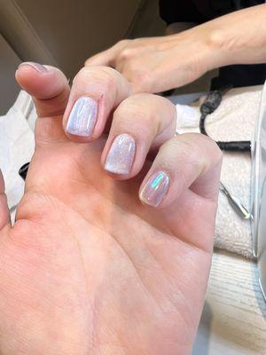 Chrome gel nails