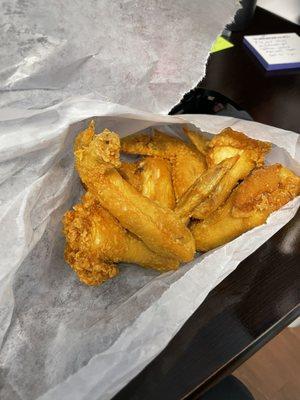 Crispy on the outside, mouth watering flavor on the inside. No dry drab wings here!