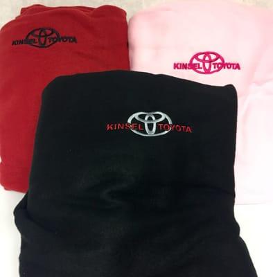 Check-in during the month of February, 2016, & receive a free red, black OR pink Snuggie!! -Come in and ask for Jay or Tish!! :o)