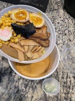 Perfect packaging for takeout so ramen noodles don't get mushy and soak up all the broth