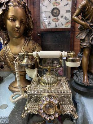 Golden antique phone