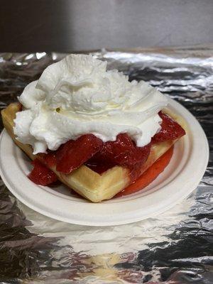 Belgium Strawberry Waffle