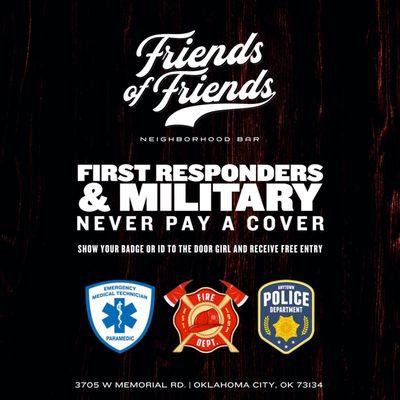 No cover for First Responders and Military