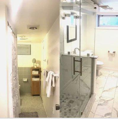 Before and after: Bathroom remodel!