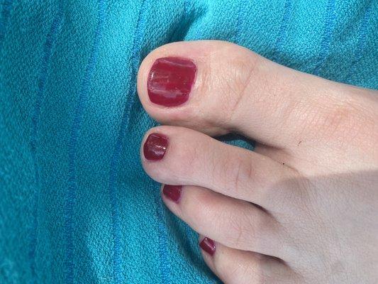 Look at the lumps of nail polish!