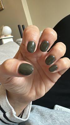 Army green no-Non-Chip Manicure