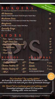 New menu!