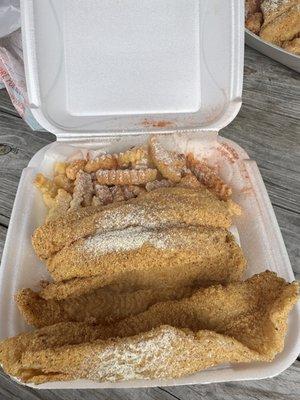 Golden Fried Chicken and Fish