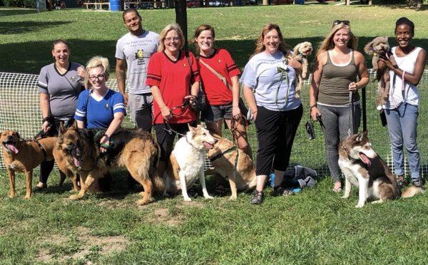 Paws Around Motown team at Barktoberfest