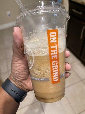 medium blended ripper with oatmilk and sugar free everything for $6.  (I was already drinking it by the time I took picture lol)