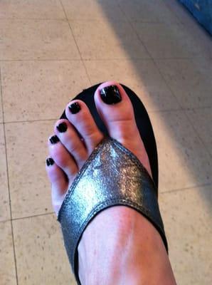 Spa pedicure w/ design $33.  So relaxing!!