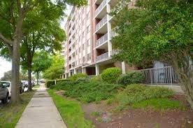 Sidewalk view of the front building façade