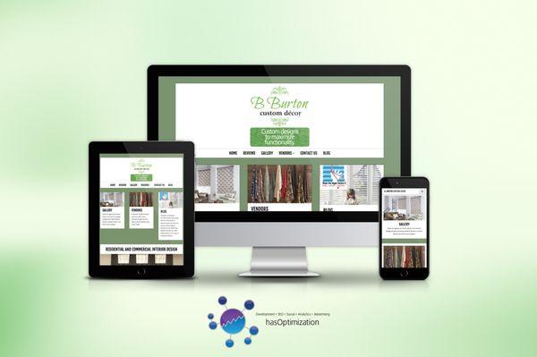 Responsive web design for B Burton Custom Decor