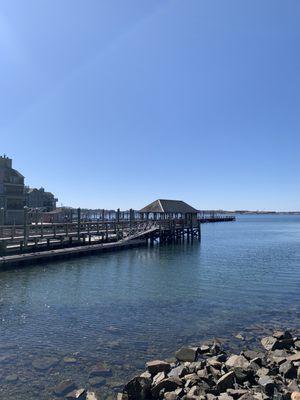 Harbor views by the outside deck