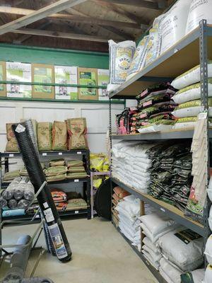 Bagged soils and fertilizers