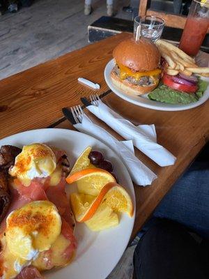 eggs & burger