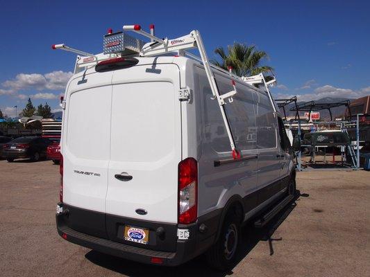 Ford Transit WeatherGuard EZ GLIDE2 Double Ladder Rack with Optional Conduit Carrier