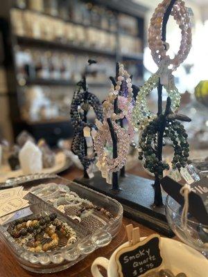 Crystals and jewelry